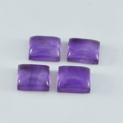 Amethyst 1PC Small 6x8 MM Emerald Cabochon Purple Natural semi Precious Loose Gemstone