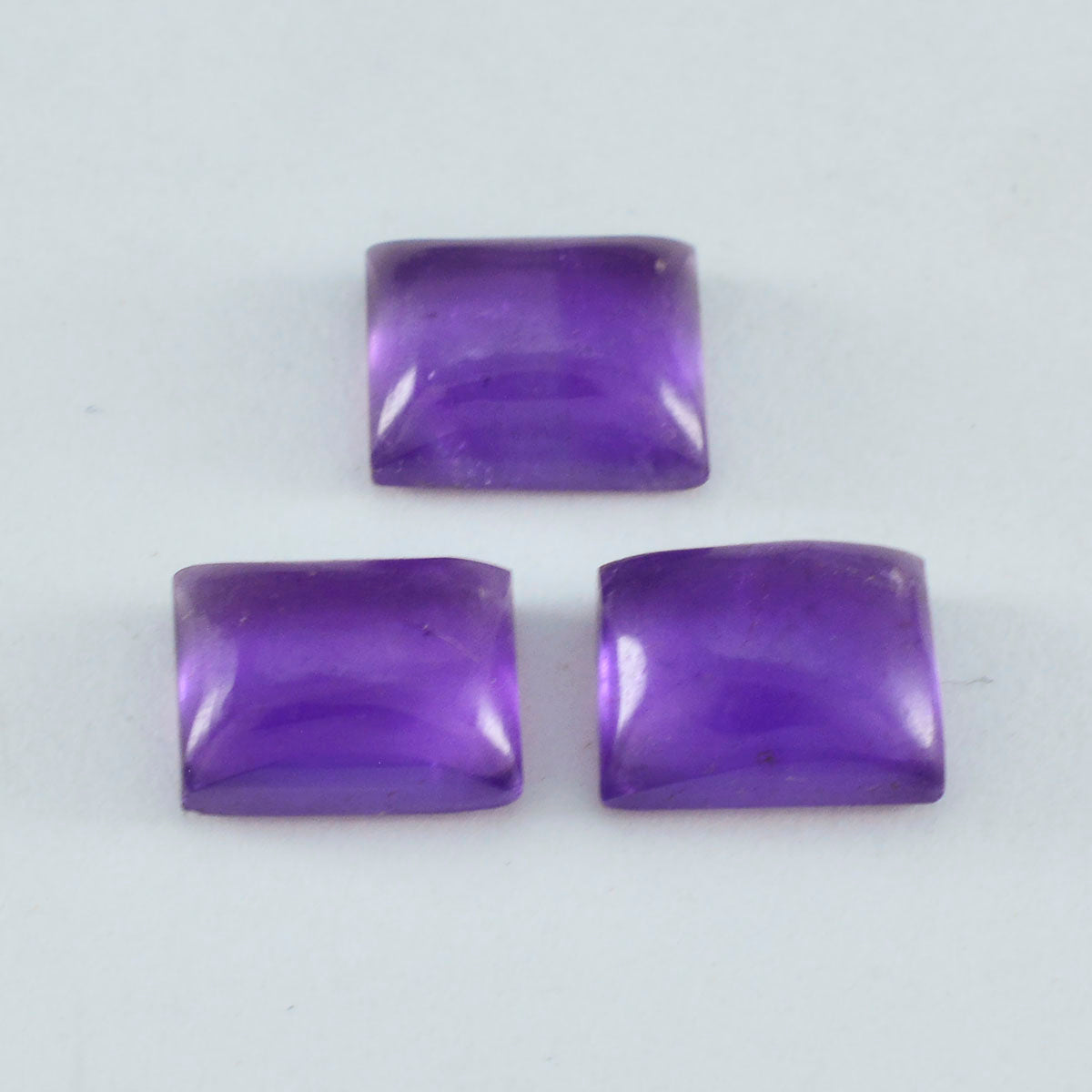 Amethyst 1PC Medium 8x10 MM Emerald Cabochon Purple Fiery semi Precious Gems