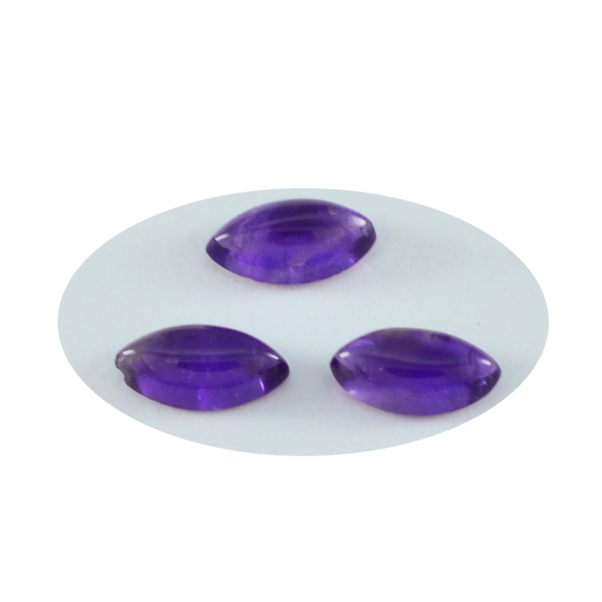 Amethyst 10PC Tiny 3x6 MM Marquise  Cabochon Purple Lustrous semi Precious Semi Precious Gemstone Immagine secondaria del prodotto