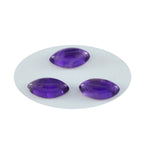 Amethyst 10PC Tiny 3x6 MM Marquise  Cabochon Purple Lustrous semi Precious Semi Precious Gemstone