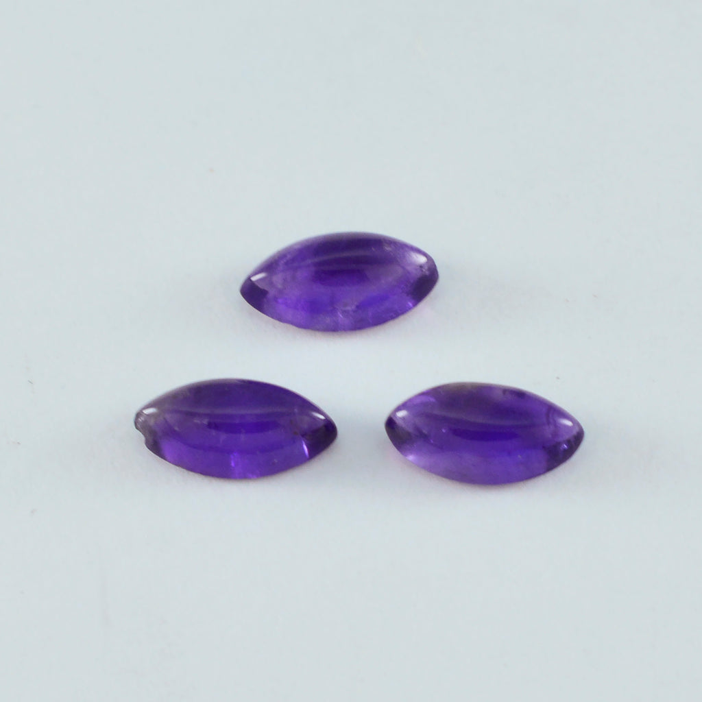 Amethyst 10PC Tiny 3x6 MM Marquise  Cabochon Purple Lustrous semi Precious Semi Precious Gemstone