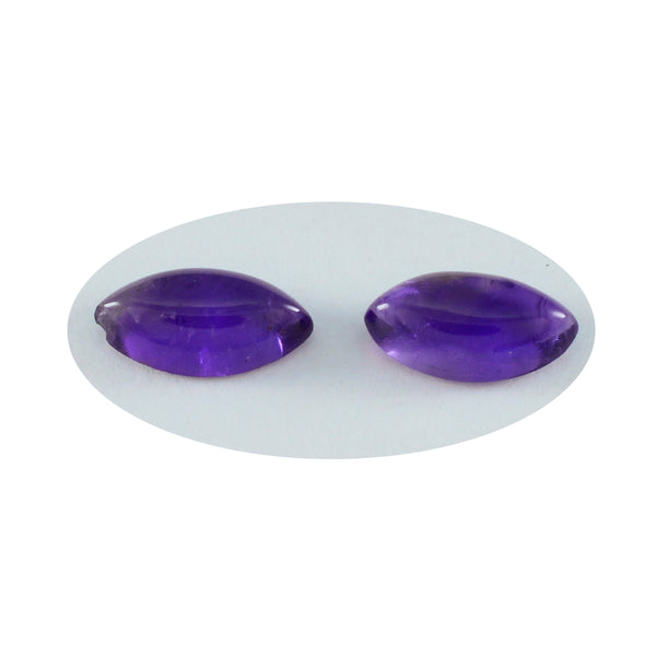 Amethyst 10PC Tiny 4x8 MM Marquise  Cabochon Purple Shine semi Precious Precious Gemstone