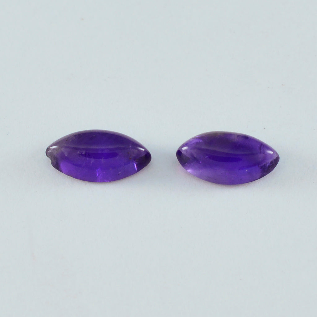 Amethyst 10PC Tiny 4x8 MM Marquise  Cabochon Purple Shine semi Precious Precious Gemstone