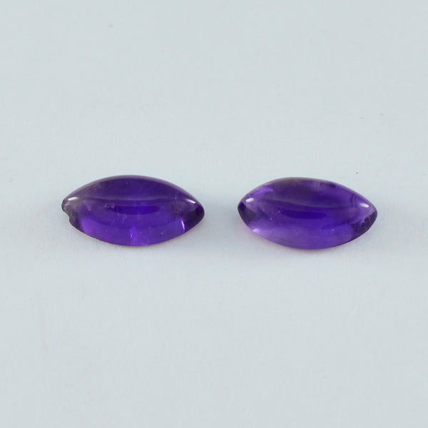 Amethyst 10PC Tiny 4x8 MM Marquise  Cabochon Purple Shine semi Precious Precious Gemstone