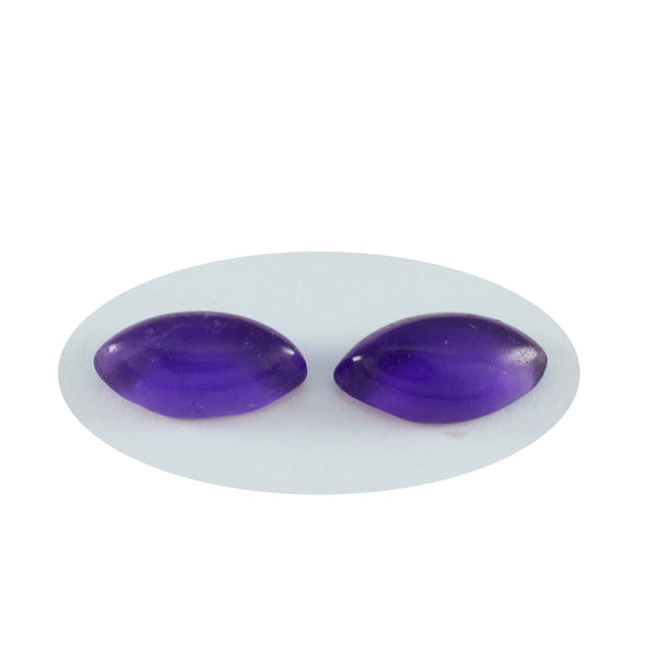Amethyst 1PC Small 5x10 MM Marquise  Cabochon Purple Fine semi Precious Gems