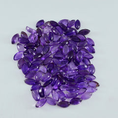 Amethyst 10PC Tiny 3x6 MM Marquise  Cabochon Purple Lustrous semi Precious Semi Precious Gemstone