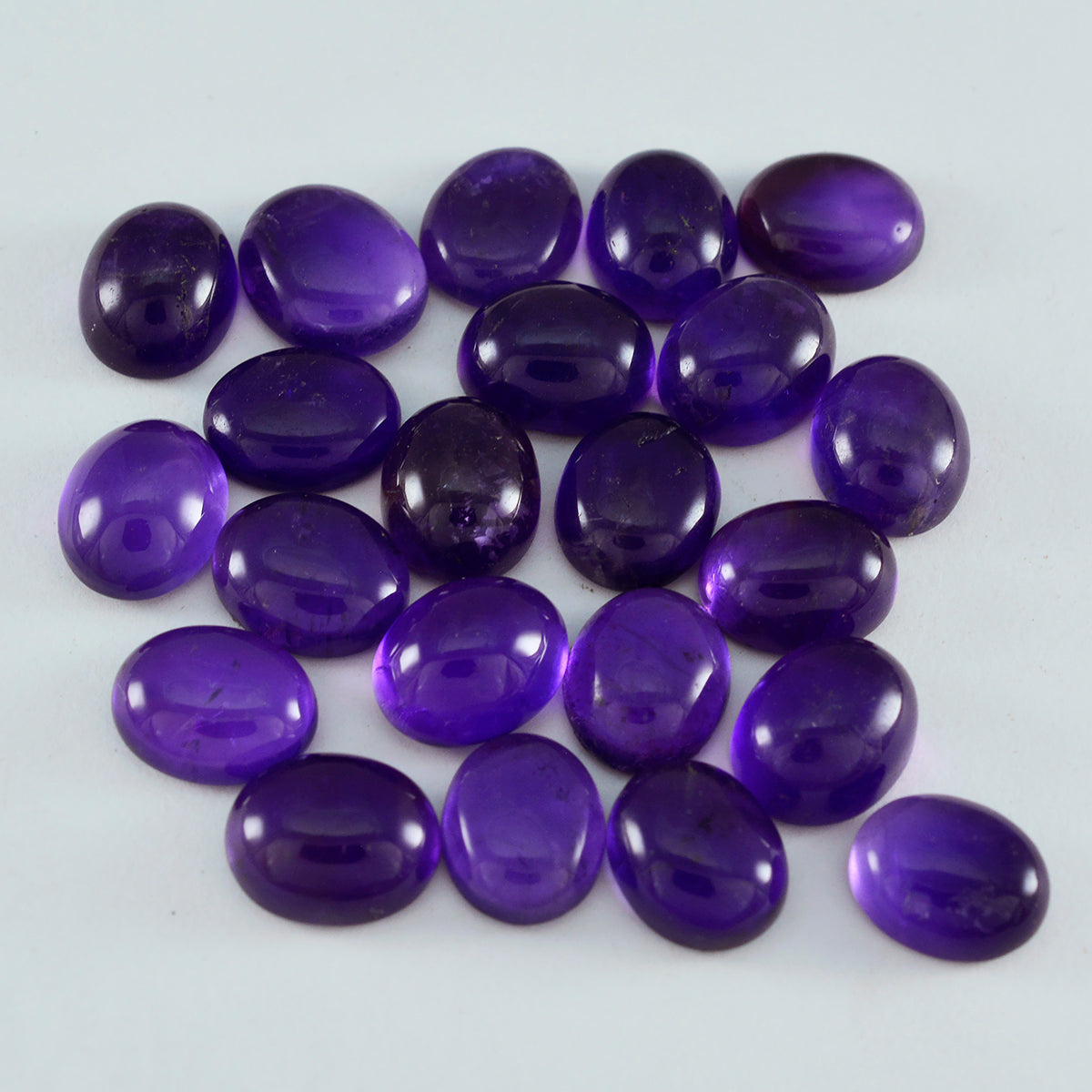 Amethyst 1PC Small 6x9 MM Oval Cabochon Purple Natural semi Precious Semi Precious Gemstone Imagen principal del producto