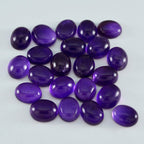 Amethyst 1PC Small 6x9 MM Oval Cabochon Purple Natural semi Precious Semi Precious Gemstone