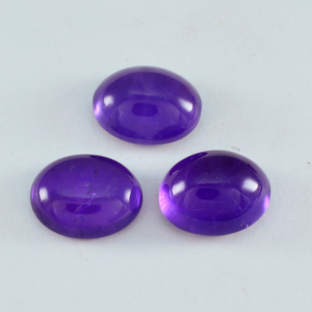 Amethyst 1PC Large 10x12 MM Oval Cabochon Purple Sparkling semi Precious Semi Precious Gemstone