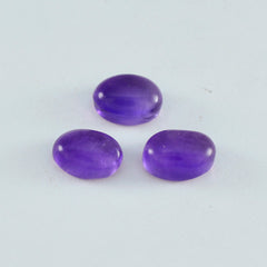 Amethyst 10PC Tiny 4x6 MM Oval Cabochon Purple Shine semi Precious Loose Gems