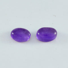 Amethyst 1PC Tiny 5x7 MM Oval Cabochon Purple Fine semi Precious Loose Gemstone