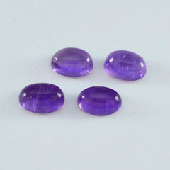 Amethyst 1PC Tiny 5x7 MM Oval Cabochon Purple Fine semi Precious Loose Gemstone
