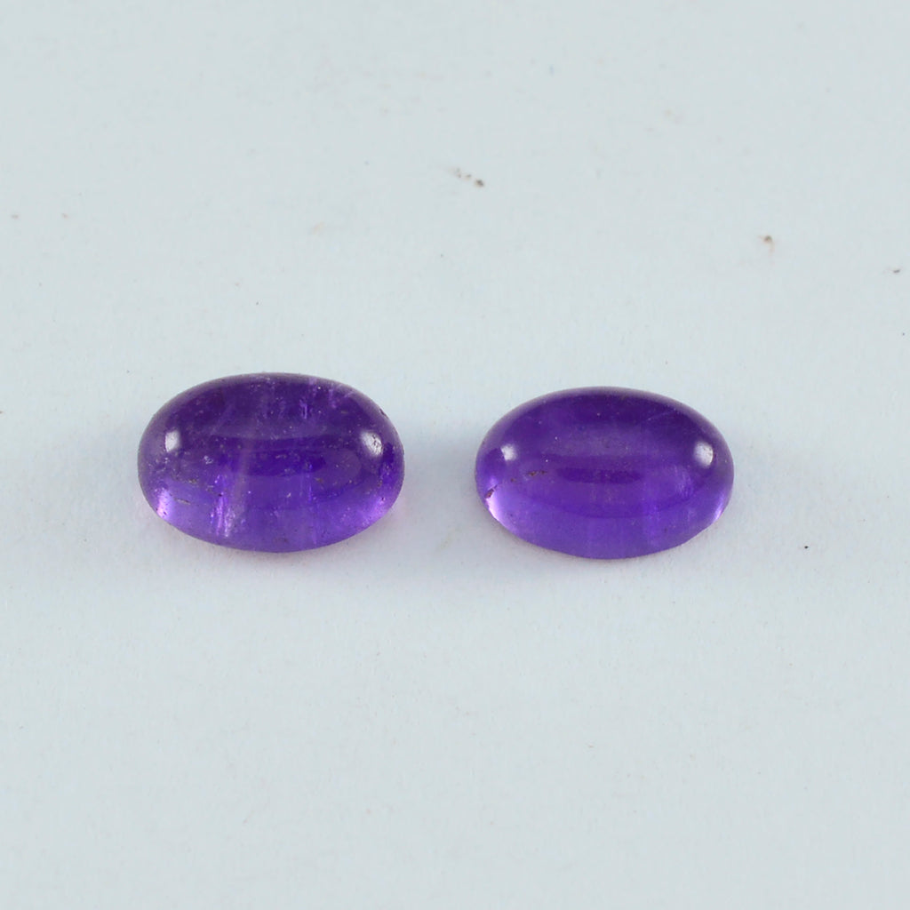 Amethyst 1PC Medium 7x10 MM Oval Cabochon Purple Superior semi Precious Gems