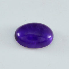 Amethyst 1PC Large 9x11 MM Oval Cabochon Purple Fiery semi Precious Loose Gemstone