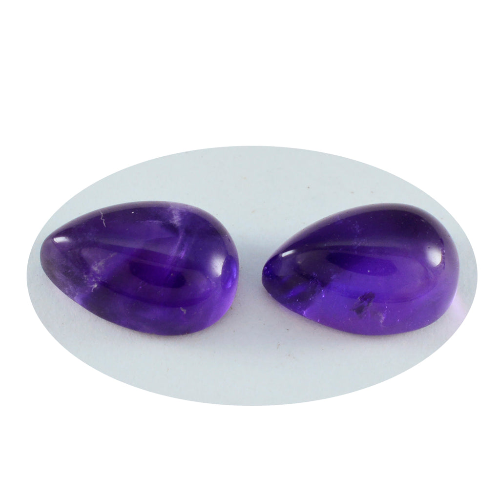 Amethyst 1PC Small 6x9 MM Pear Cabochon Purple Lustrous semi Precious Semi Precious Gemstone