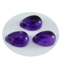 Amethyst 1PC Large 8x12 MM Pear Cabochon Purple Genuine semi Precious Loose Gemstones