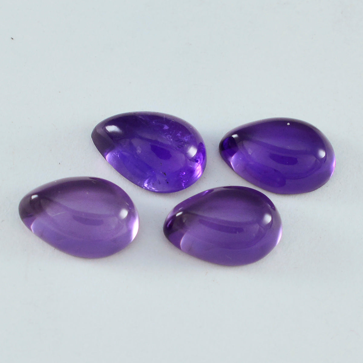 Amethyst 1PC Small 6x8 MM Pear Cabochon Purple Luster semi Precious Loose Gemstones