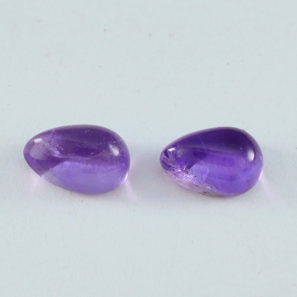 Amethyst 1PC Small 6x9 MM Pear Cabochon Purple Lustrous semi Precious Semi Precious Gemstone