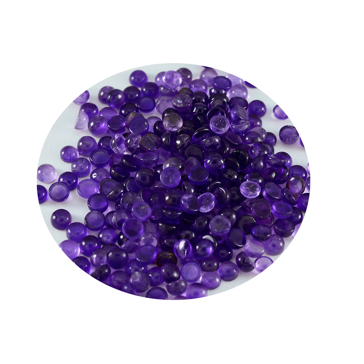 Amethyst 10PC Tiny 3x3 MM Round Cabochon Purple High-Quality semi Precious Loose Gemstones Secundaire afbeelding