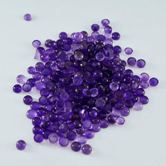 Amethyst 10PC Tiny 3x3 MM Round Cabochon Purple High Quality semi Precious Loose Gemstones