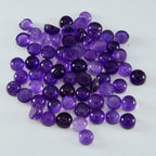 Amethyst 10PC Tiny 4x4 MM Round Cabochon Purple Natural semi Precious Semi Precious Gemstone