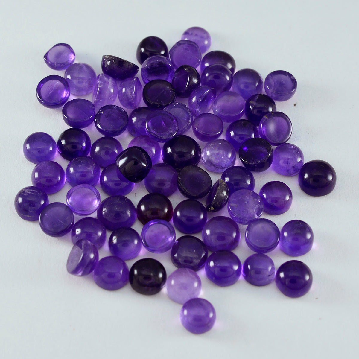 Amethyst 10PC Tiny 4x4 MM Round Cabochon Purple Natural semi Precious Semi Precious Gemstone