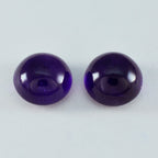 Amethyst 1PC Large 11x11 MM Round Cabochon Purple Polished semi Precious Precious Gemstone