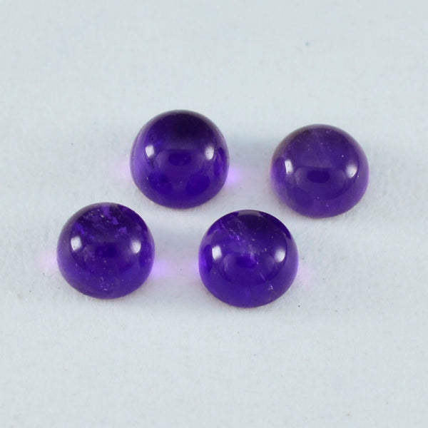 Amethyst 10PC Tiny 5x5 MM Round Cabochon Purple Genuine semi Precious Precious Gemstone