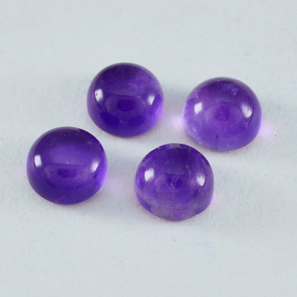 Amethyst 1PC Small 7x7 MM Round Cabochon Purple Pure semi Precious Loose Gems