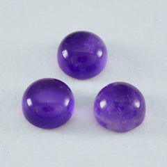 Amethyst 1PC Medium 9x9 MM Round Cabochon Purple Brilliant semi Precious Loose Gemstones