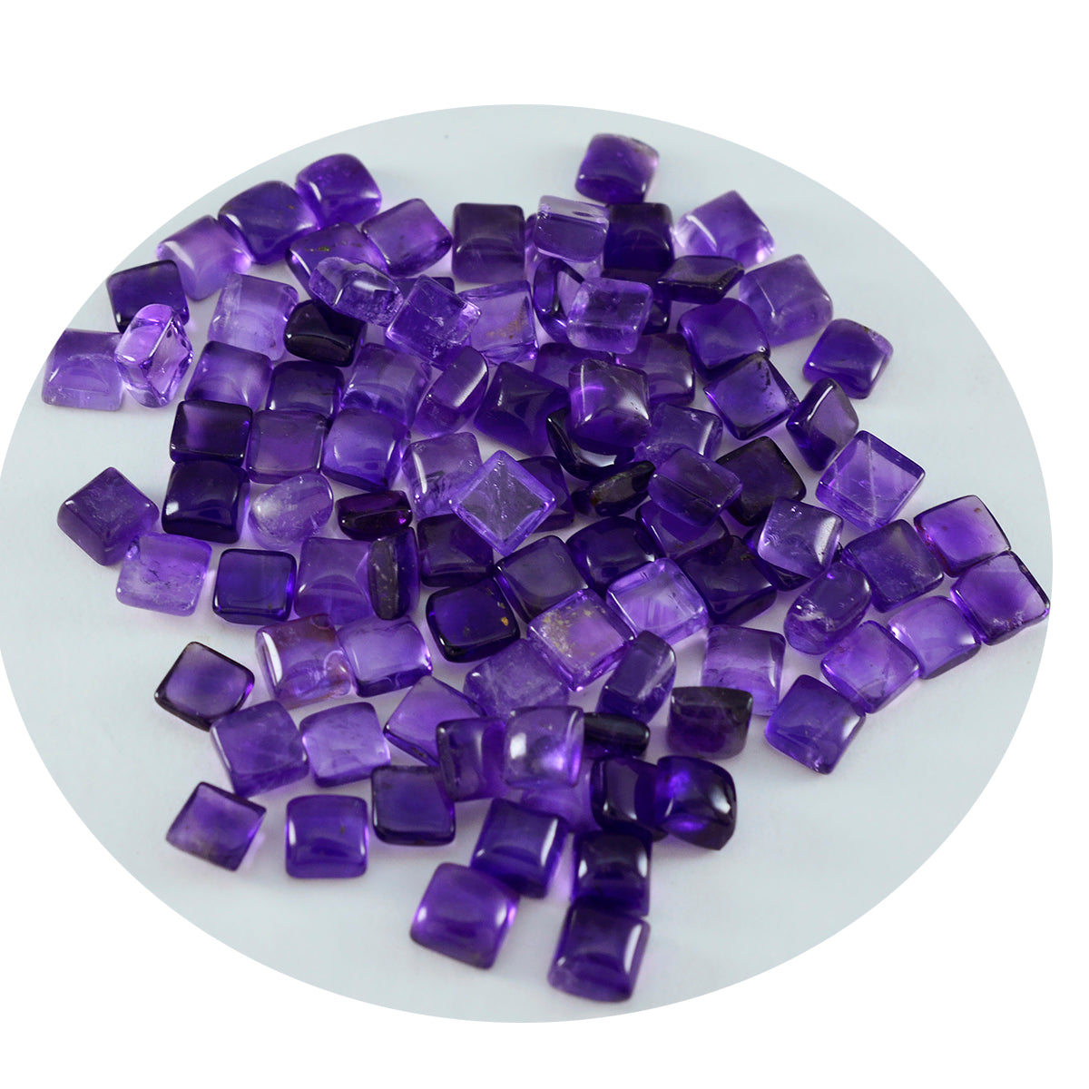 Amethyst 10PC Tiny 5x5 MM Square Cabochon Purple Lustrous semi Precious Semi Precious Gemstone