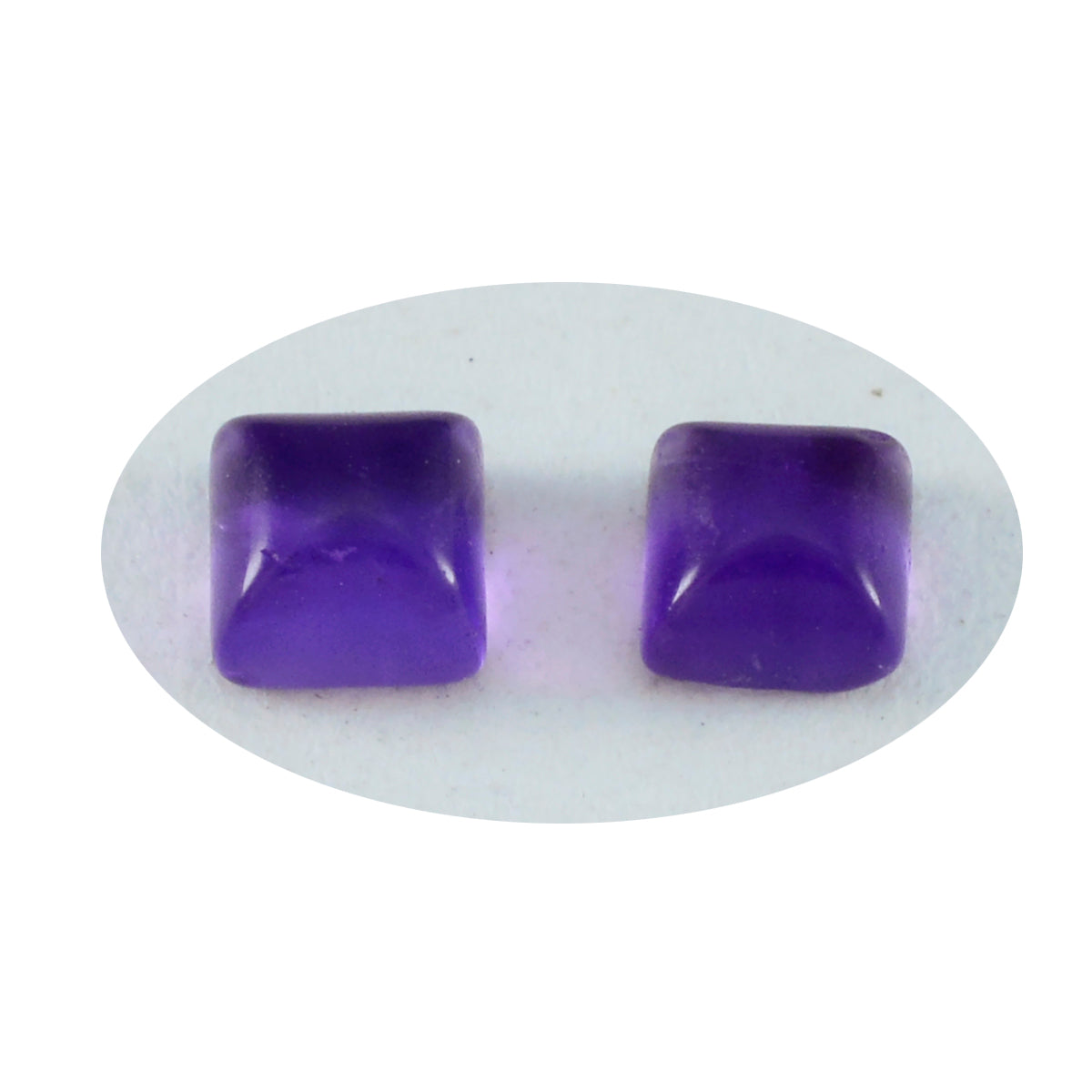 Amethyst 1PC Small 7x7 MM Square Cabochon Purple Fine semi Precious Gems Imagen secundaria del producto