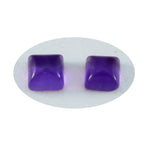 Amethyst 1PC Small 7x7 MM Square Cabochon Purple Fine semi Precious Gems