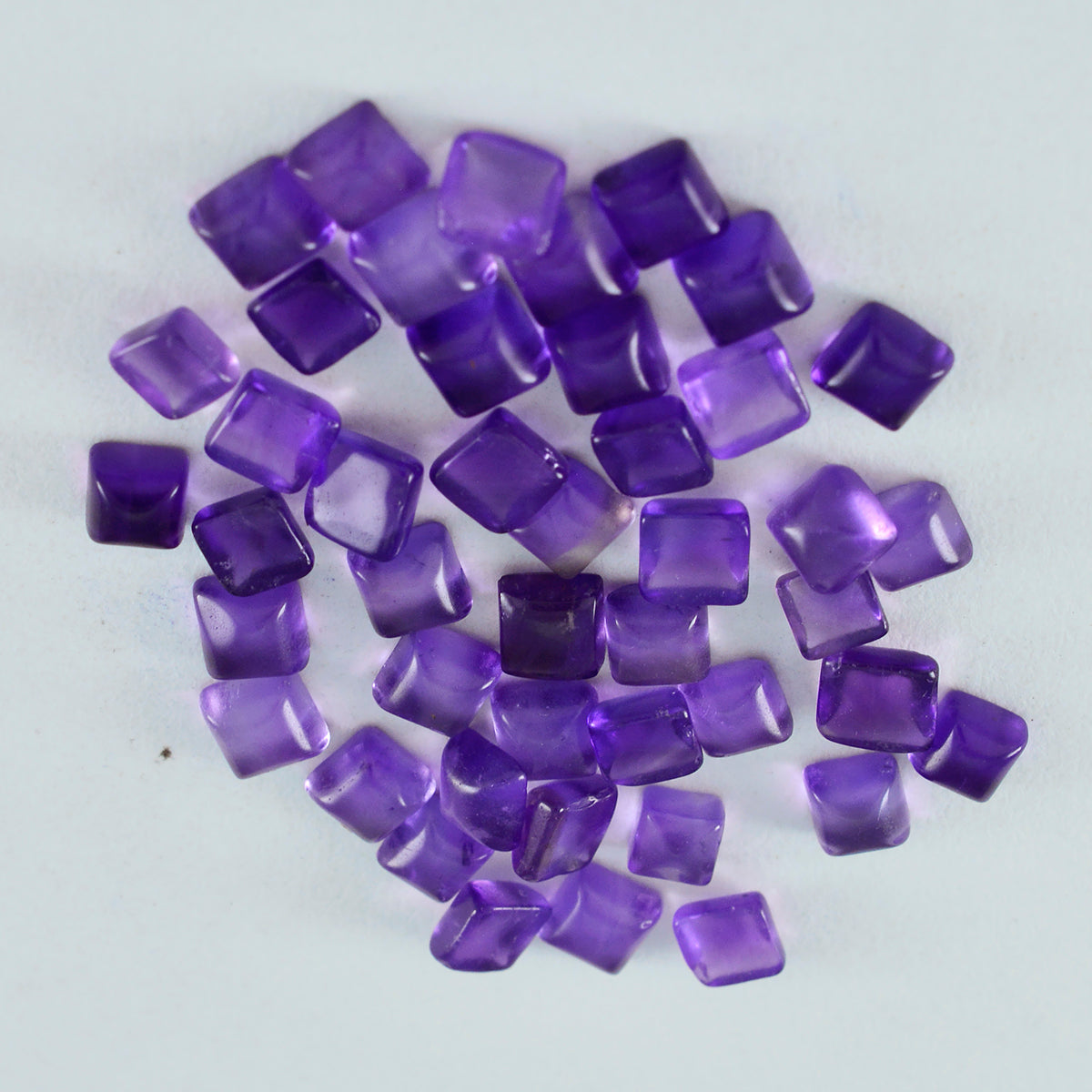 Amethyst 10PC Tiny 4x4 MM Square Cabochon Purple Luster semi Precious Loose Gemstones