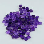 Amethyst 10PC Tiny 5x5 MM Square Cabochon Purple Lustrous semi Precious Semi Precious Gemstone