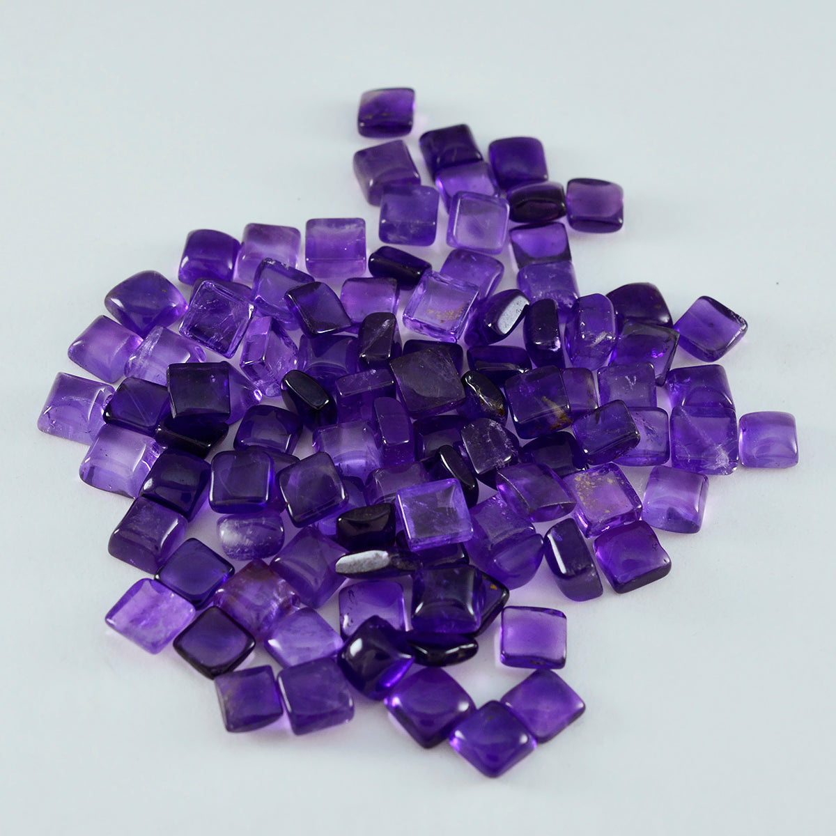 Amethyst 10PC Tiny 5x5 MM Square Cabochon Purple Lustrous semi Precious Semi Precious Gemstone