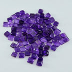 Amethyst 1PC Tiny 6x6 MM Square Cabochon Purple Shine semi Precious Precious Gemstone