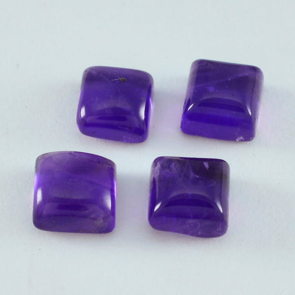 Amethyst 1PC Medium 9x9 MM Square Cabochon Purple Natural semi Precious Loose Gemstone