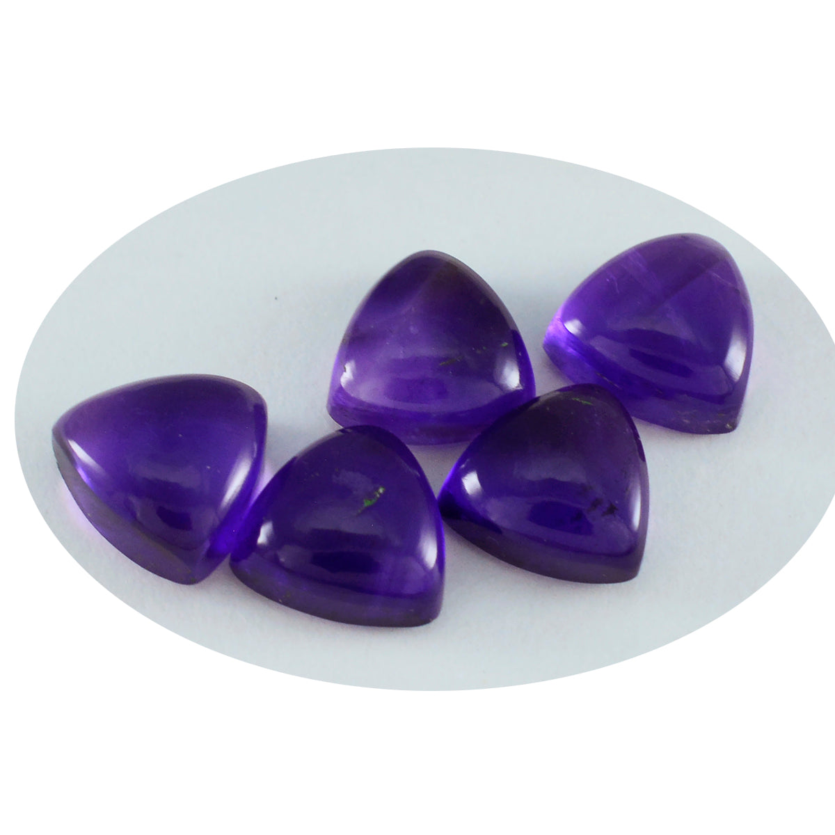 Amethyst 10PC Tiny 5x5 MM Triangle Cabochon Purple Genuine semi Precious Loose Gemstones Image secondaire du produit
