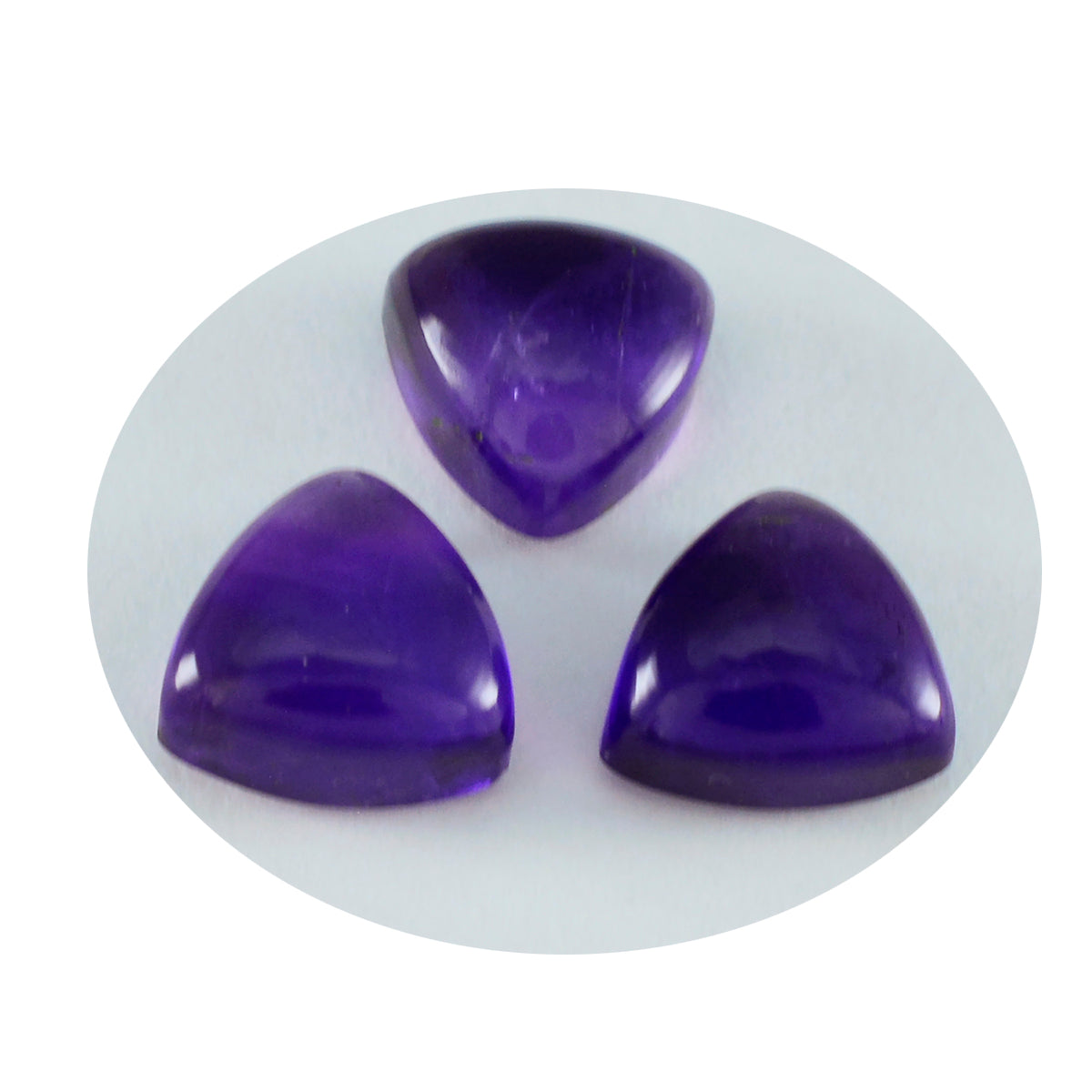 Amethyst 1PC Small 8x8 MM Triangle Cabochon Purple Fiery semi Precious Gems Secundaire afbeelding