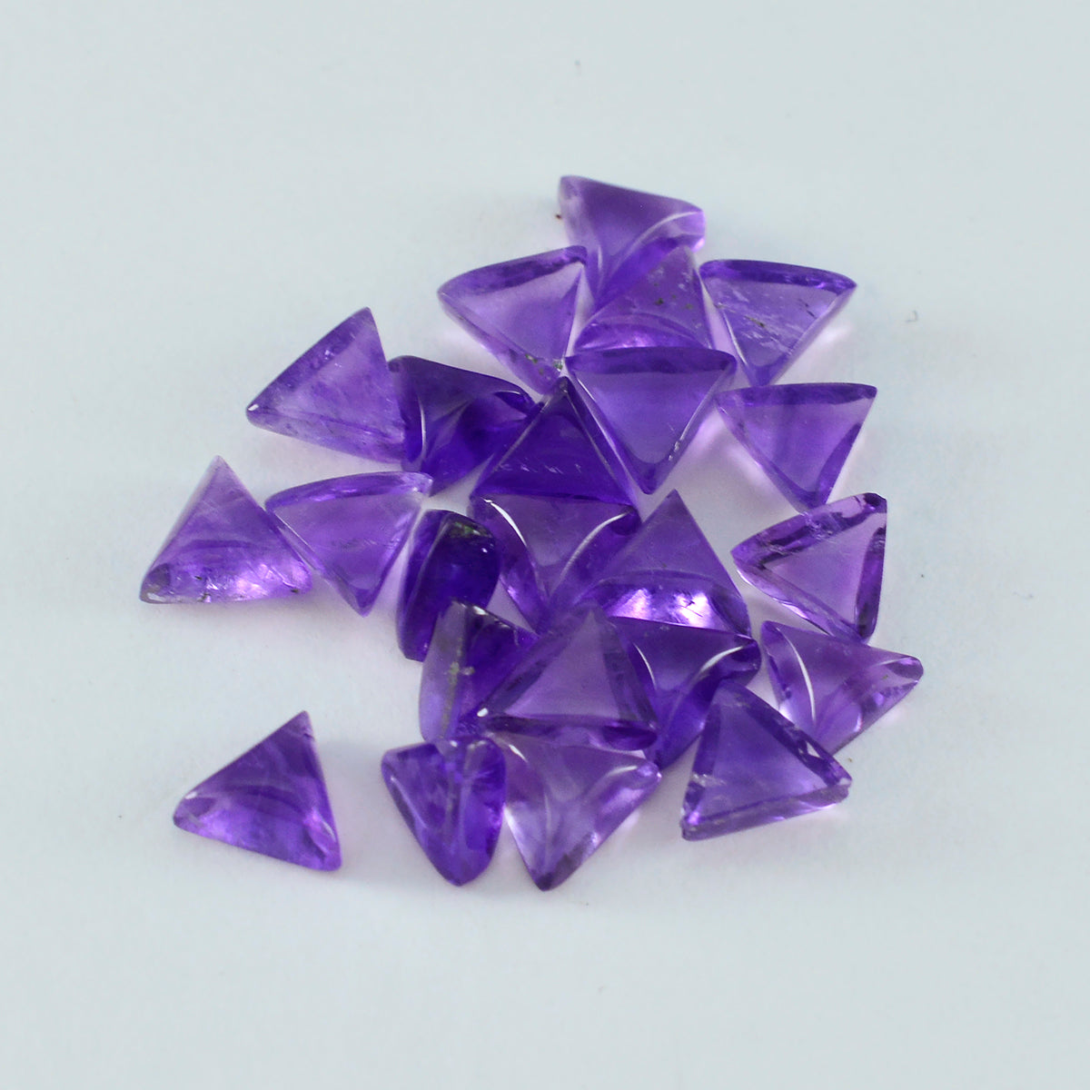 Amethyst 10PC Tiny 4x4 MM Triangle Cabochon Purple Natural semi Precious Loose Gemstone Hoofdafbeelding