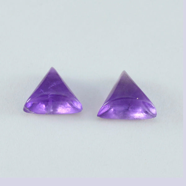 Amethyst 10PC Tiny 5x5 MM Triangle Cabochon Purple Genuine semi Precious Loose Gemstones