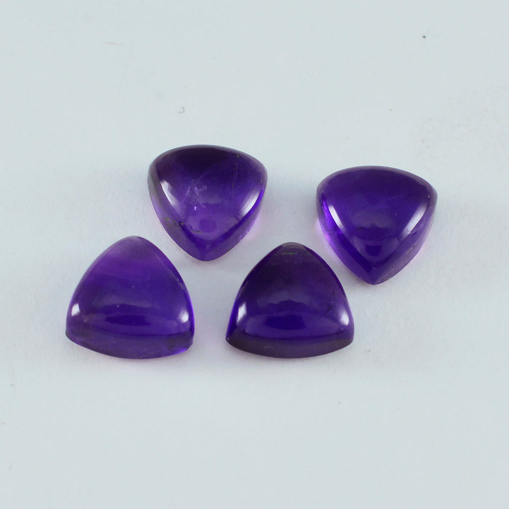 Amethyst 1PC Medium 9x9 MM Triangle Cabochon Purple Brilliant semi Precious Loose Gems