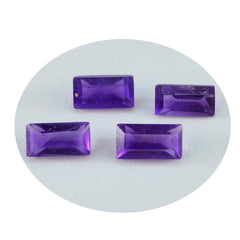 Amethyst 1PC Small 6x12 MM Baguette Faceted Purple Luster Semi Precious Loose Gems