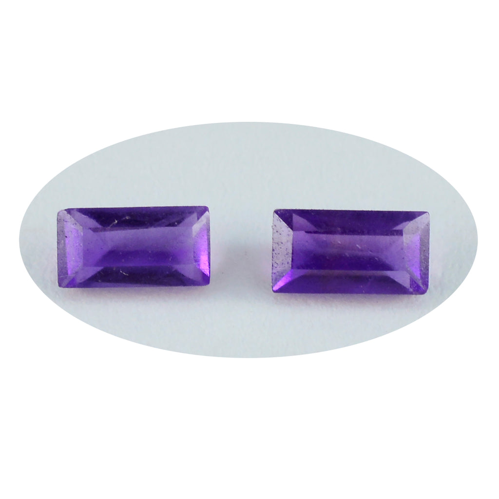 Amethyst 1PC Large 8x16 MM Baguette Faceted Purple Shine Semi Precious Loose Gemstones
