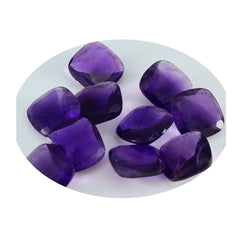Amethyst 1PC Tiny 6x6 MM Cushion Faceted Purple Polished Semi Precious Loose Gemstones