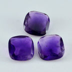 Amethyst 1PC Medium 9x9 MM Cushion Faceted Purple Lustrous Semi Precious Loose Gemstone