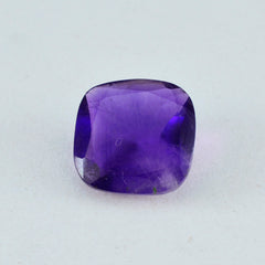 Amethyst 1PC Large 11x11 MM Cushion Faceted Purple Fine Semi Precious Gems