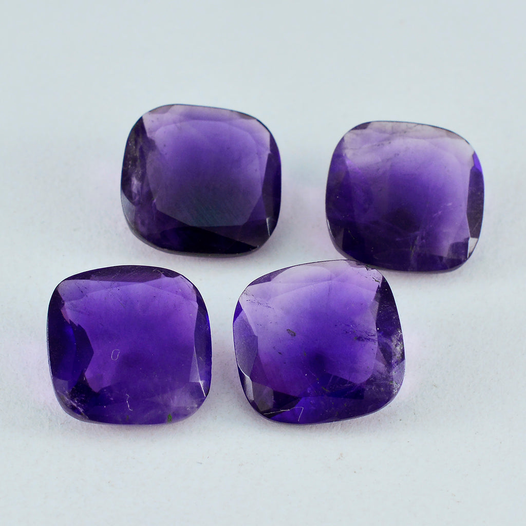 Amethyst 1PC Small 8x8 MM Cushion Faceted Purple Luster Semi Precious Loose Gems