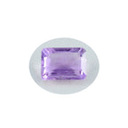 Amethyst 1PC Large 10x14 MM Emerald Faceted Purple Polished Semi Precious Loose Gemstones